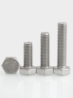 18-8 Stainless Steel Hex Head Bolts Metal 250mm Hex Head Screws