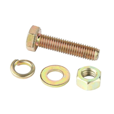 DIN933 Automotive Fasteners Yellow Zinc Grade 8.8 Hex Bolt Coarse
