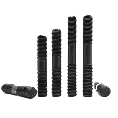 Black Oxide m8 80mm Double End Stud Threaded Rod Setup Grade 5 Steel