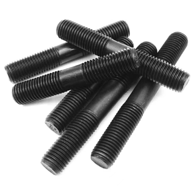 Black Oxide m8 80mm Double End Stud Threaded Rod Setup Grade 5 Steel