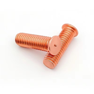 Class 4.8 Copper Plated Brass Welding Stud Threaded Rod Carbon Steel